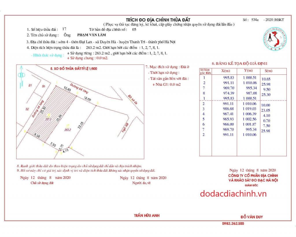 Trích đo địa chính thửa đất